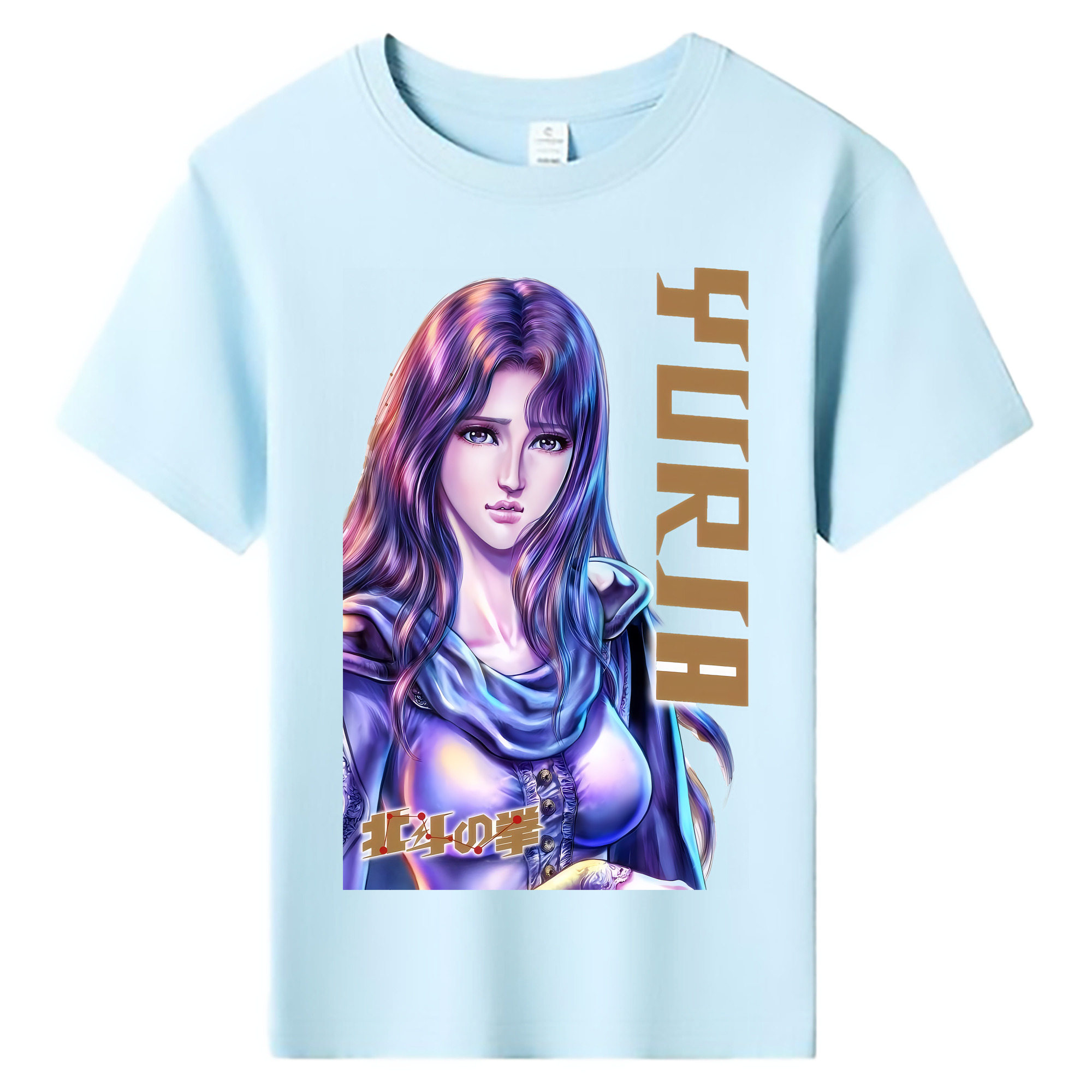 （画像用） 北斗の拳 Fist of the North Star 綿100％キッズTシャツ（フロントプリント）